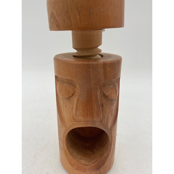 Vintage Wooden Tiki Style Nutcracker Christmas Holiday Decor 7" - Picture 6 of 6